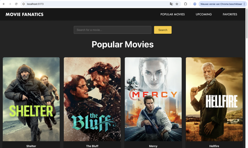 MovieFanatics home pagina